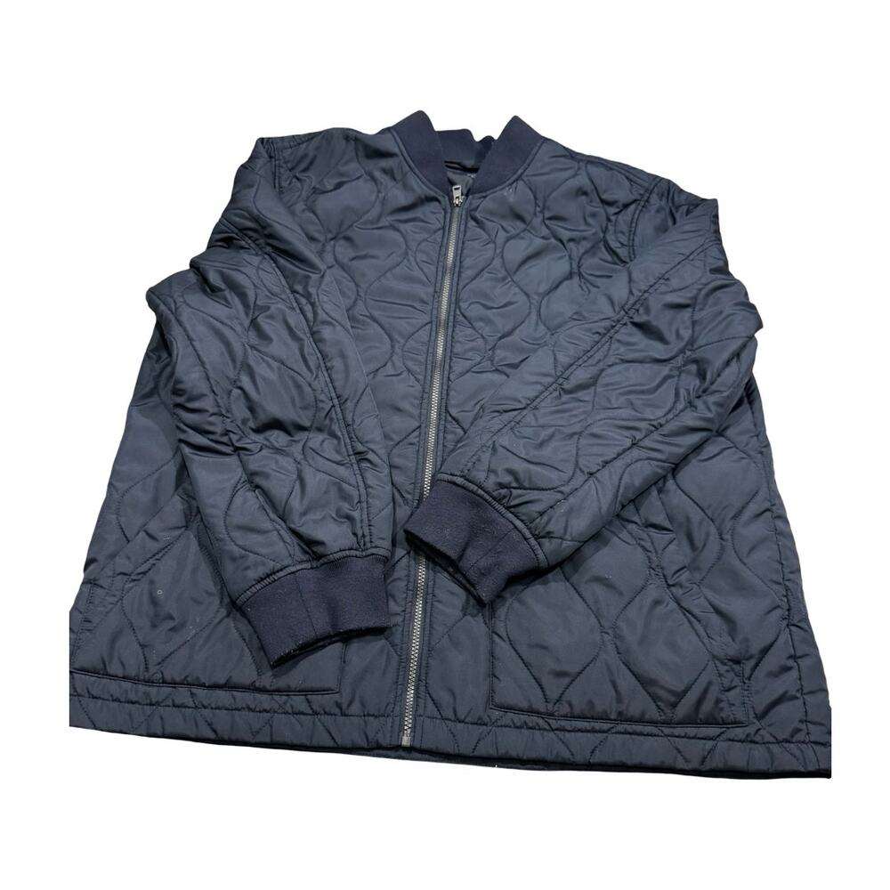 Bleecker & Broad XXL Navy Quilted Full Zip Bomber Puffer Jacket